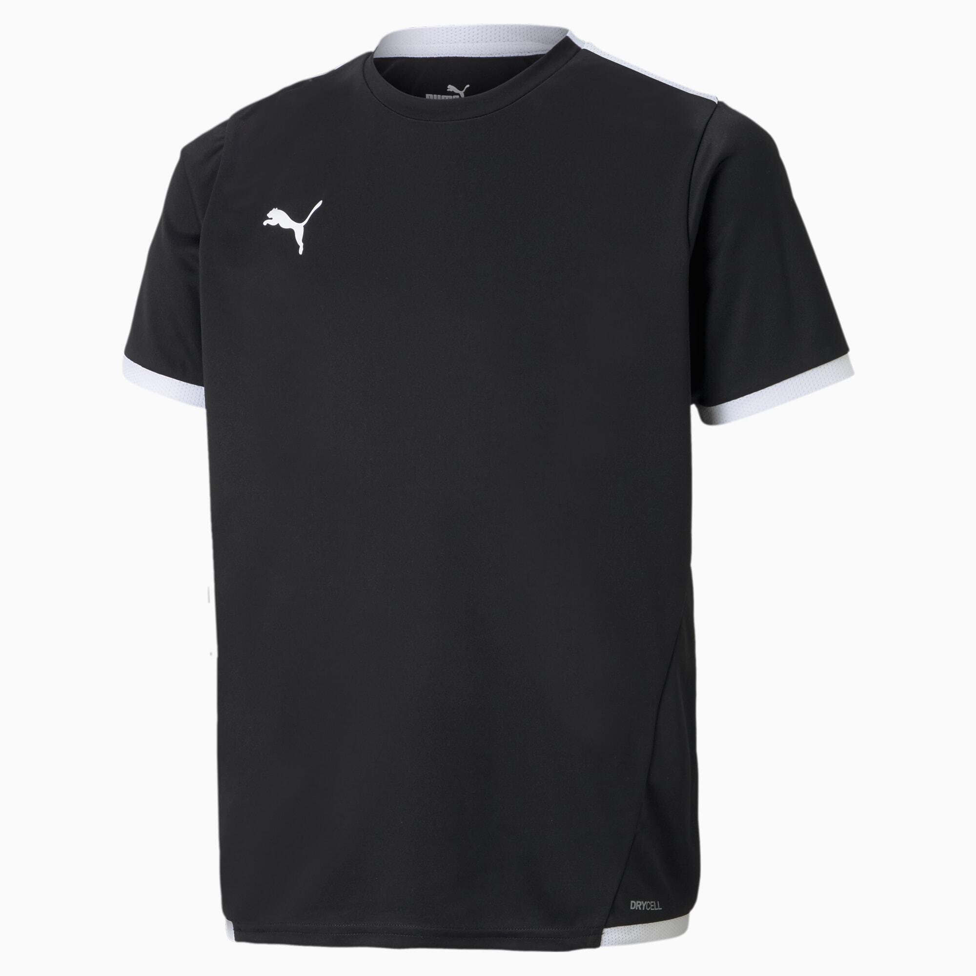 Camiseta de fútbol teamLIGA Niño PUMA Black White 4/7