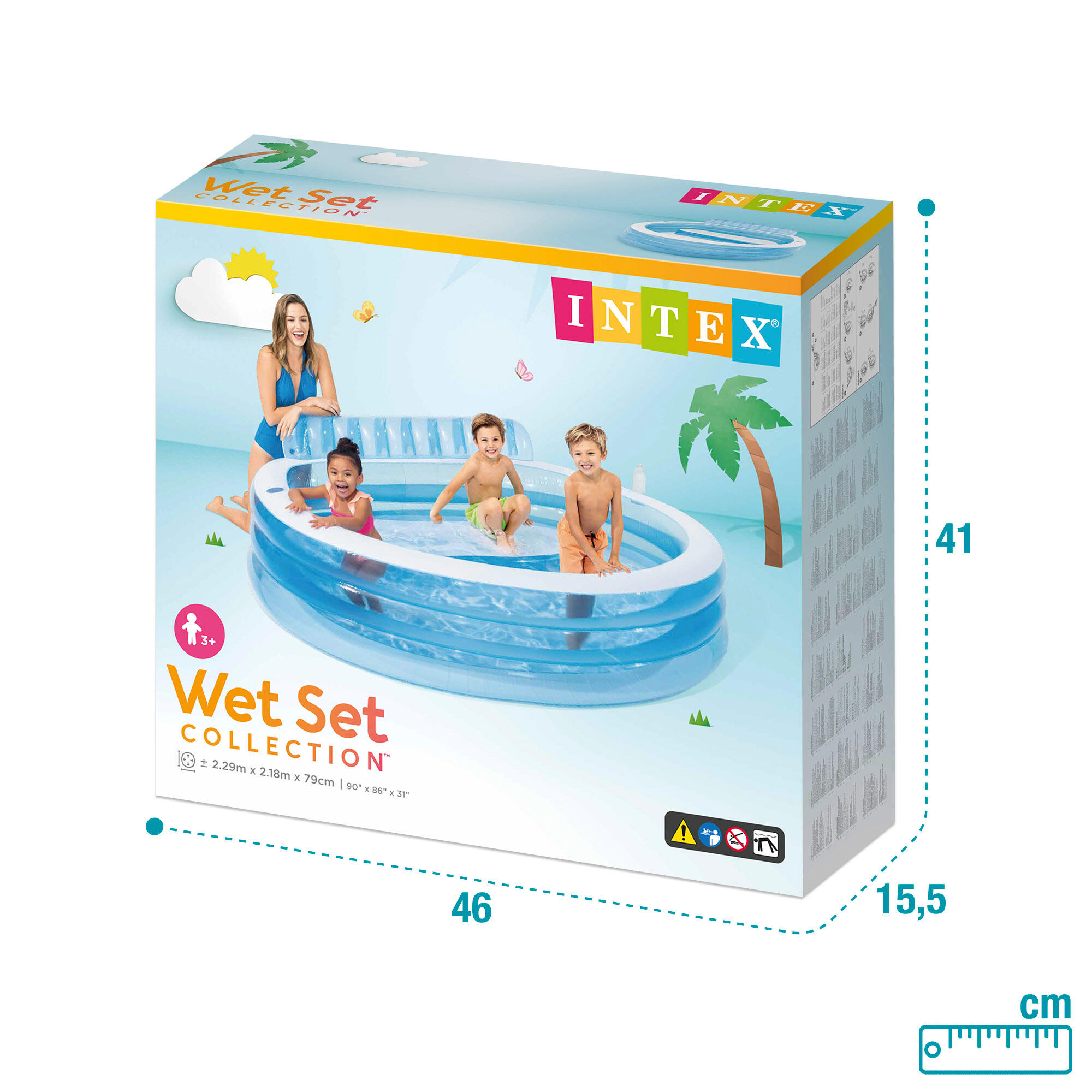 Piscina insuflável intex com poltrona 229x218x79 cm - 640 l 4/4