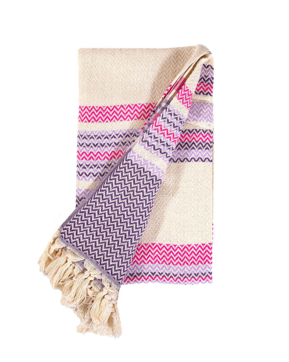 FOUTA EXTRA SUAVE ZIGZAG LILA 2/3