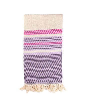 FOUTA ZIGZAG LILAS EXTRA DOUX