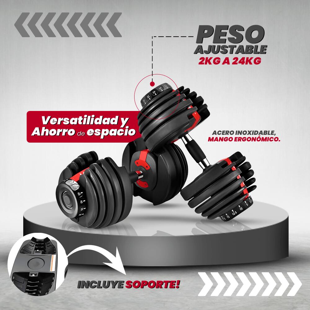 Par de mancuernas ajustables 24kg Viok Sport 4/4