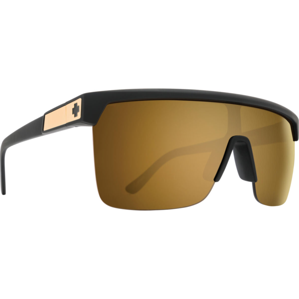 Spy - Flynn 5050 25 Anniv Matte Black Gold - Happy Bronze Gold Mirror - Lunettes De Soleil - Noir - Taille Unique - Decathlon