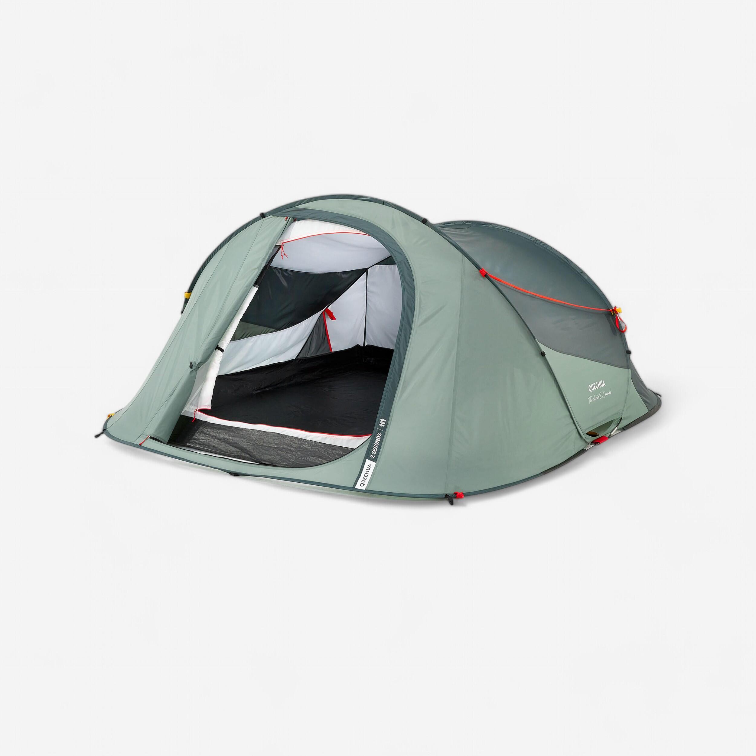 QUECHUA Tweedehands - Kampeertent voor 3 personen 2 Seconds groen - REDELIJK