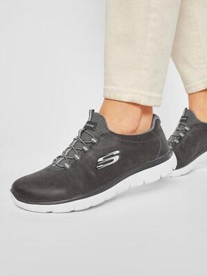 Zapatillas Deportivas Mujer Skechers SUMMITS ITZ BAZIK Gris