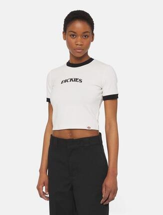Tee-shirt à manches courtes pour femme Dickies Ringer Blanc