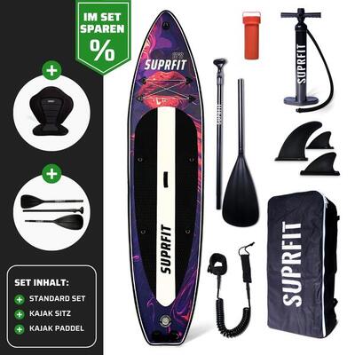 Suprfit SUP Board Set Vibrant Lips con sedile e pagaia da kayak
