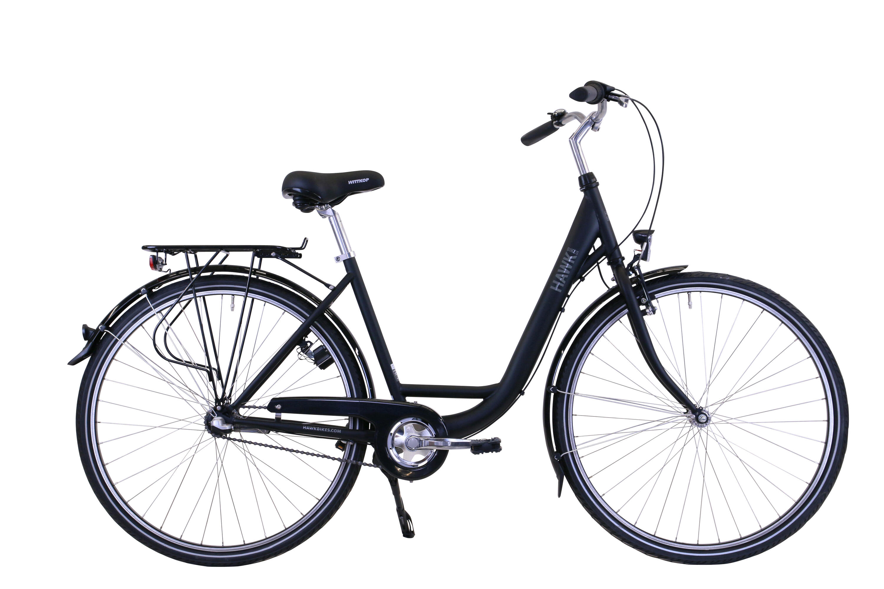 HAWK City Wave Premium Damen Fahrrad 26 Zoll Schwarz 3-Gang Nabenschaltung 1/5