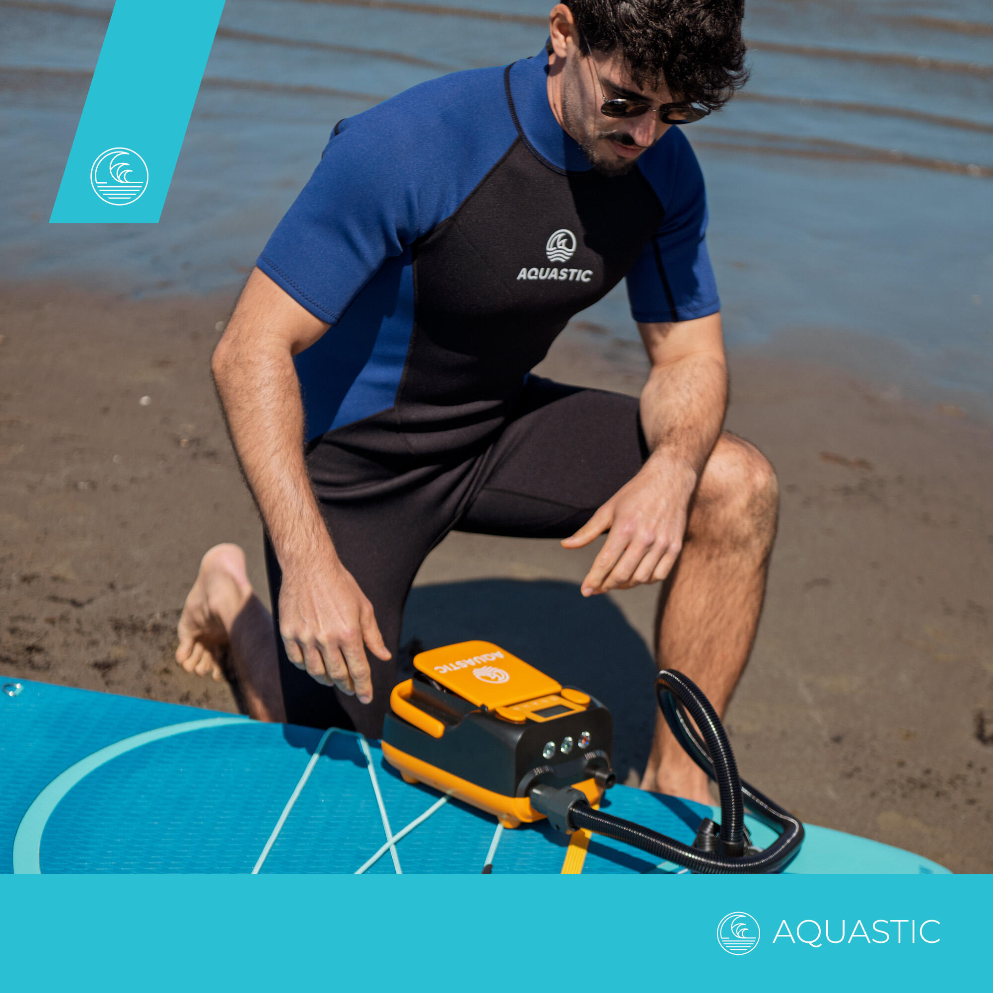 Pompe électrique avec batterie AQUASTIC Aire Pro 16 PSI 5/7