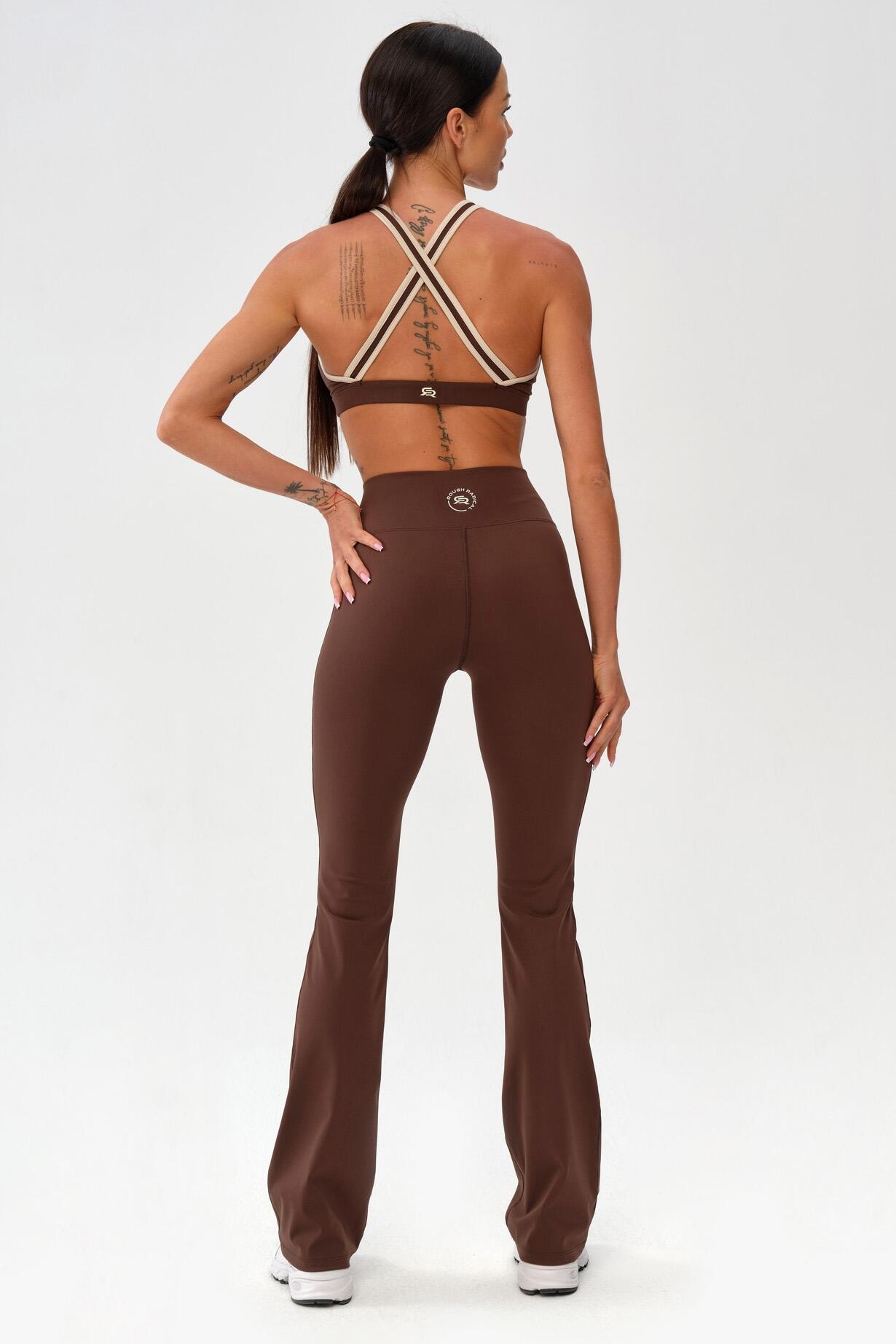 Damskie legginsy dzwony sportowe fitness Rough Radical Mocha Active 4/6