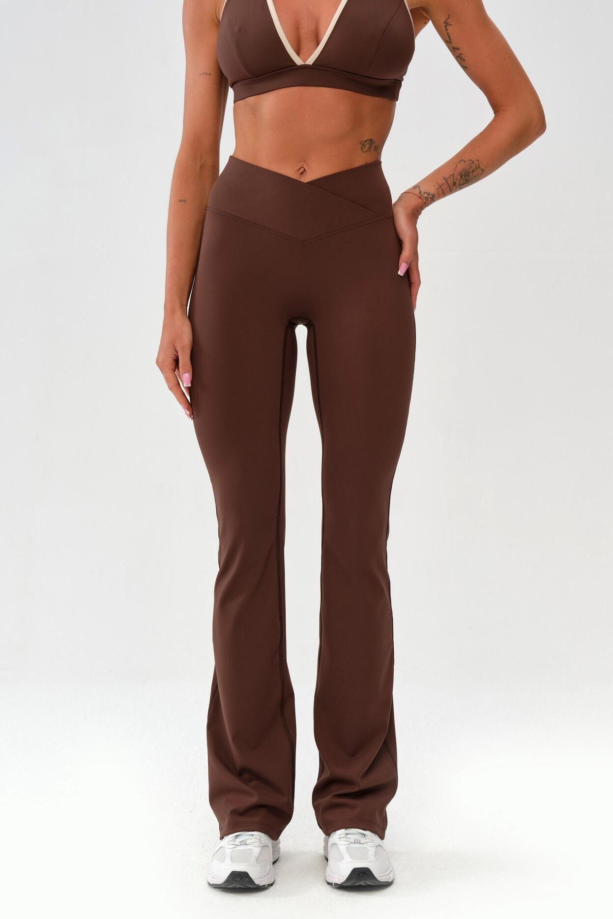 Damskie legginsy dzwony sportowe fitness Rough Radical Mocha Active