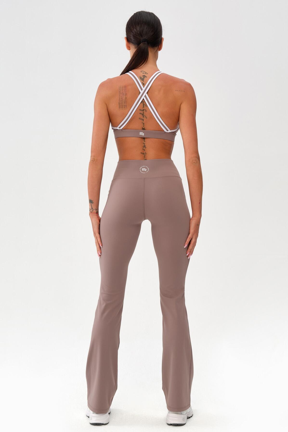 Damskie legginsy dzwony sportowe fitness Rough Radical Mocha Active 4/5