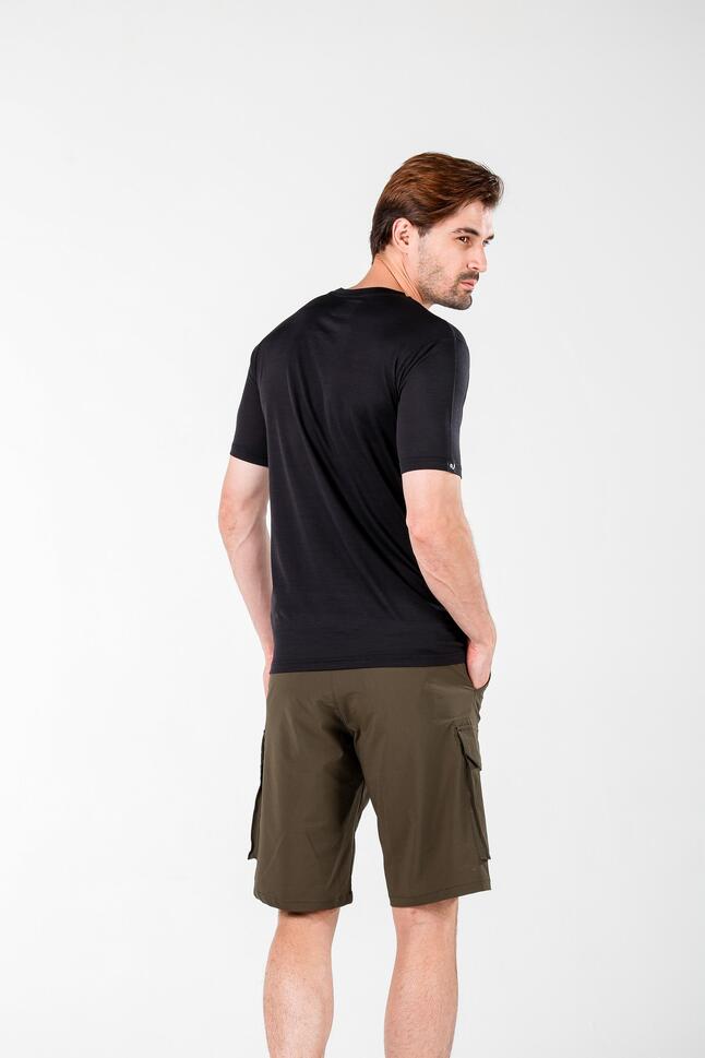 Notus - 100% Wełny merynos t-shirt - 135gr S, Czarny