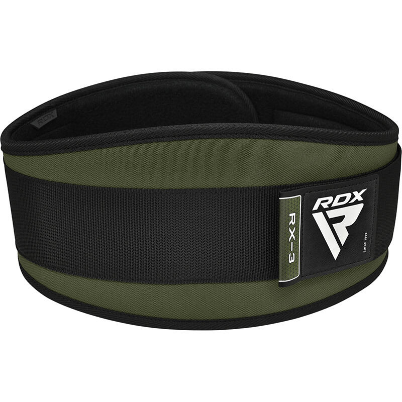 Ceinture de Musculation RDX RX3 Eva Curve Kaki – XL 4/7
