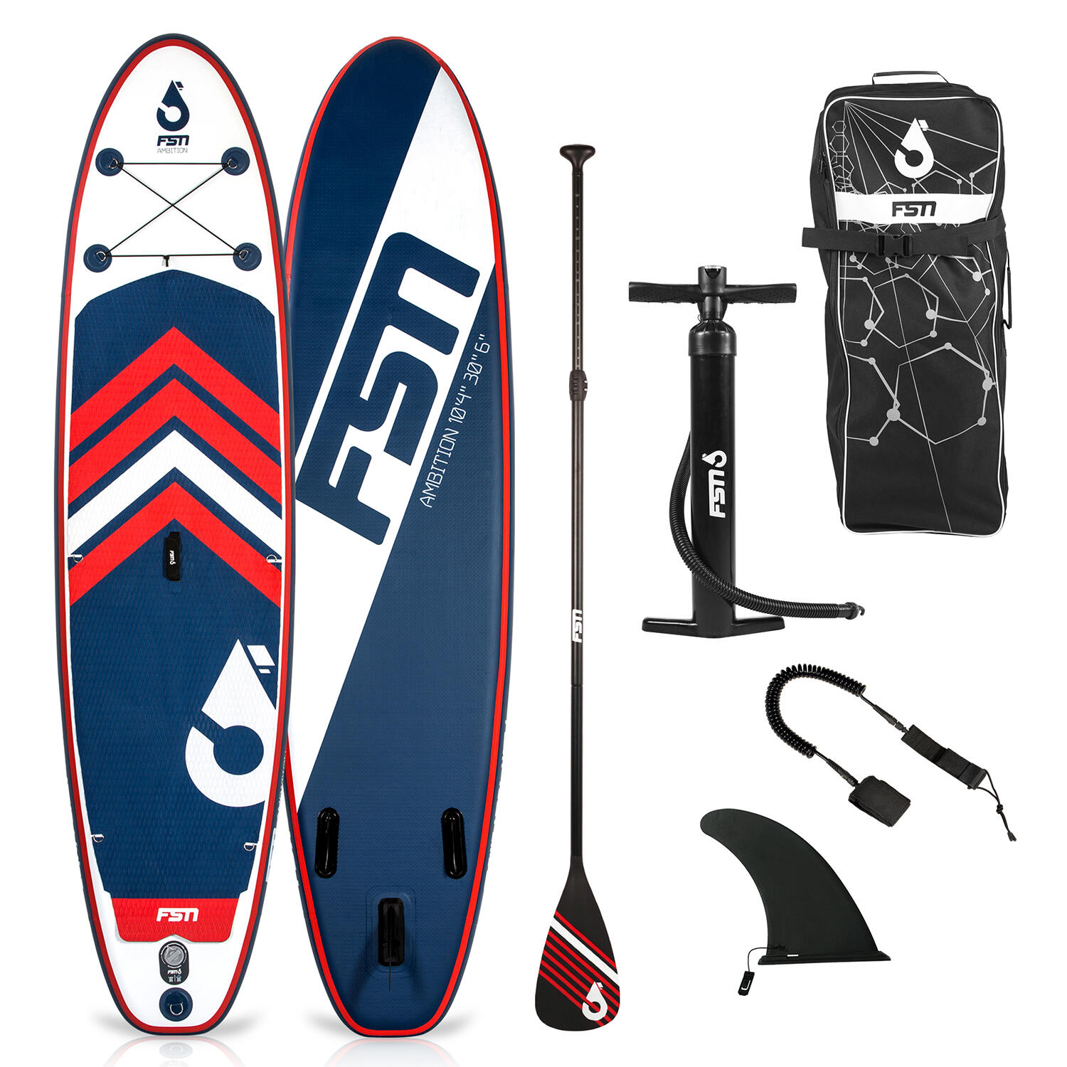 SIMPLE PADDLE Opblaasbare Stand Up Paddle AMBITION 10'4 - 317x76x15 cm