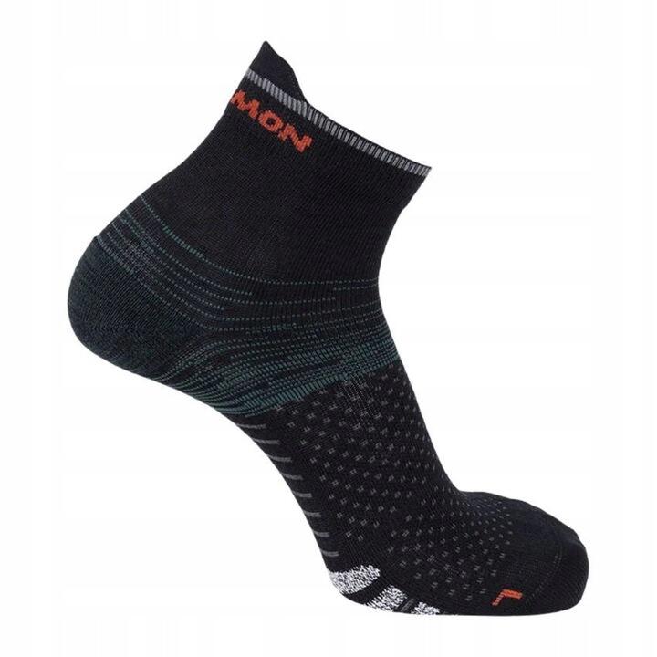 Skarpety do biegania Salomon Predict ankle odblaskowe paski wełna merino