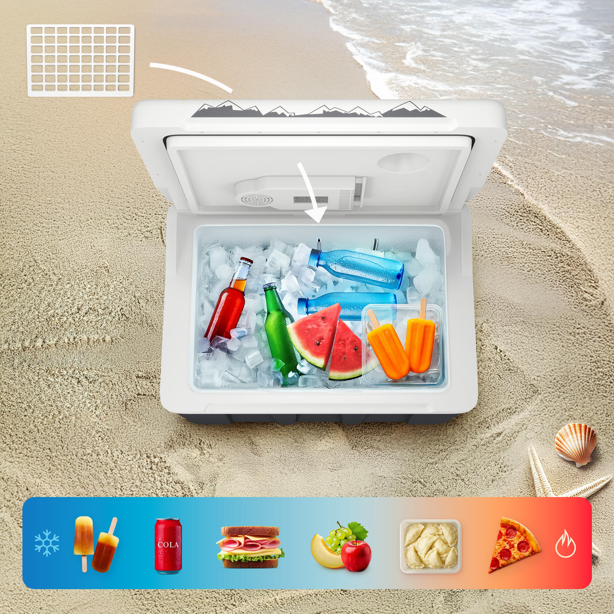 Frigo Portatile Peme Ice-on XL 50L 12/230v per campeggio auto 4/7