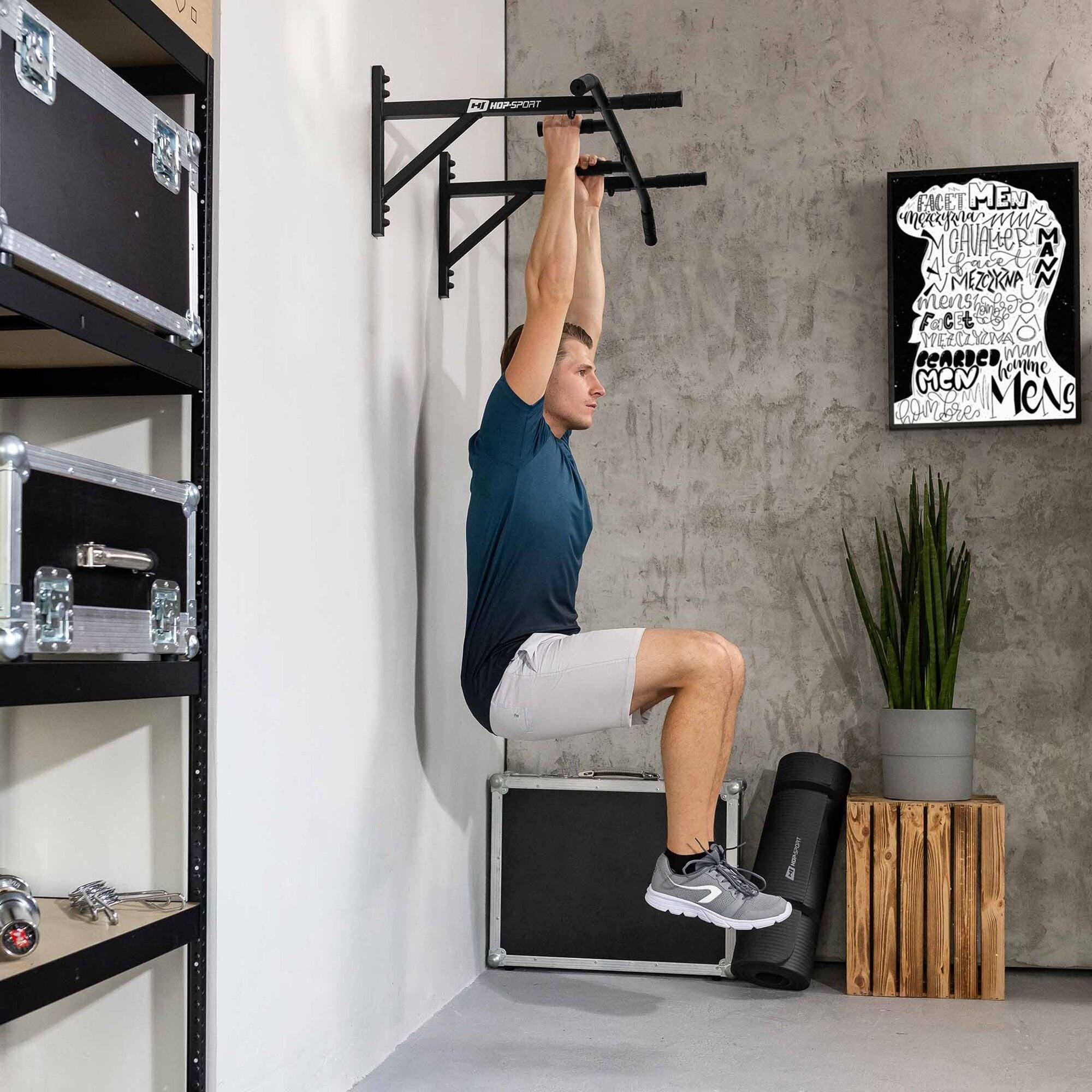 K-Sport: Sbarra Per Trazioni + Stazione Di Sollevamento Per Montaggio A Parete I Stazione Di Forza Con Barra Pull-Up Bar & Dip Bar | Torre Di Forza & Torre Di Trazioni