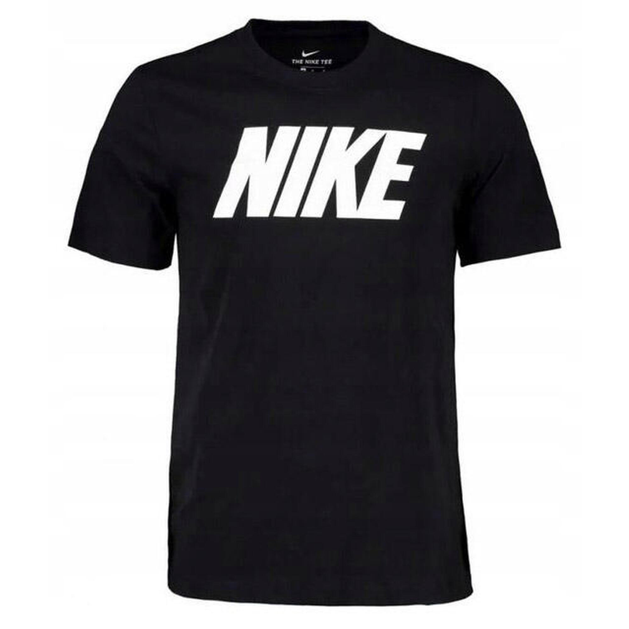Nike - T-shirt De Sport Homme Nike M Nsw Tee Nike Block1 Fs - T-shirt Manches Courtes - Noir - Decathlon