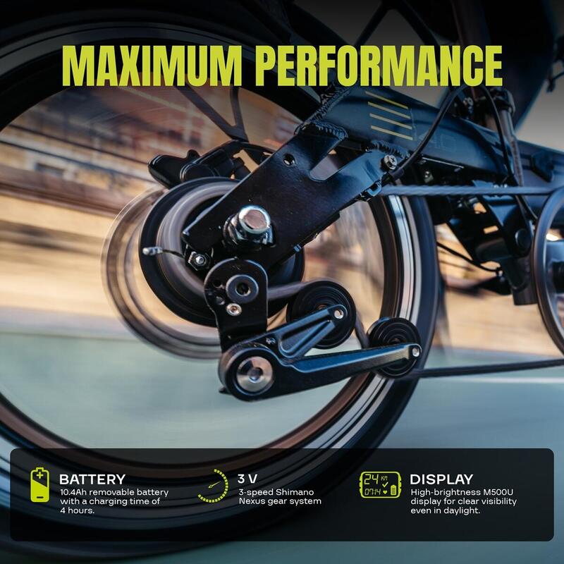 Skládací elektrokolo Supra 4.0 Black Lime
