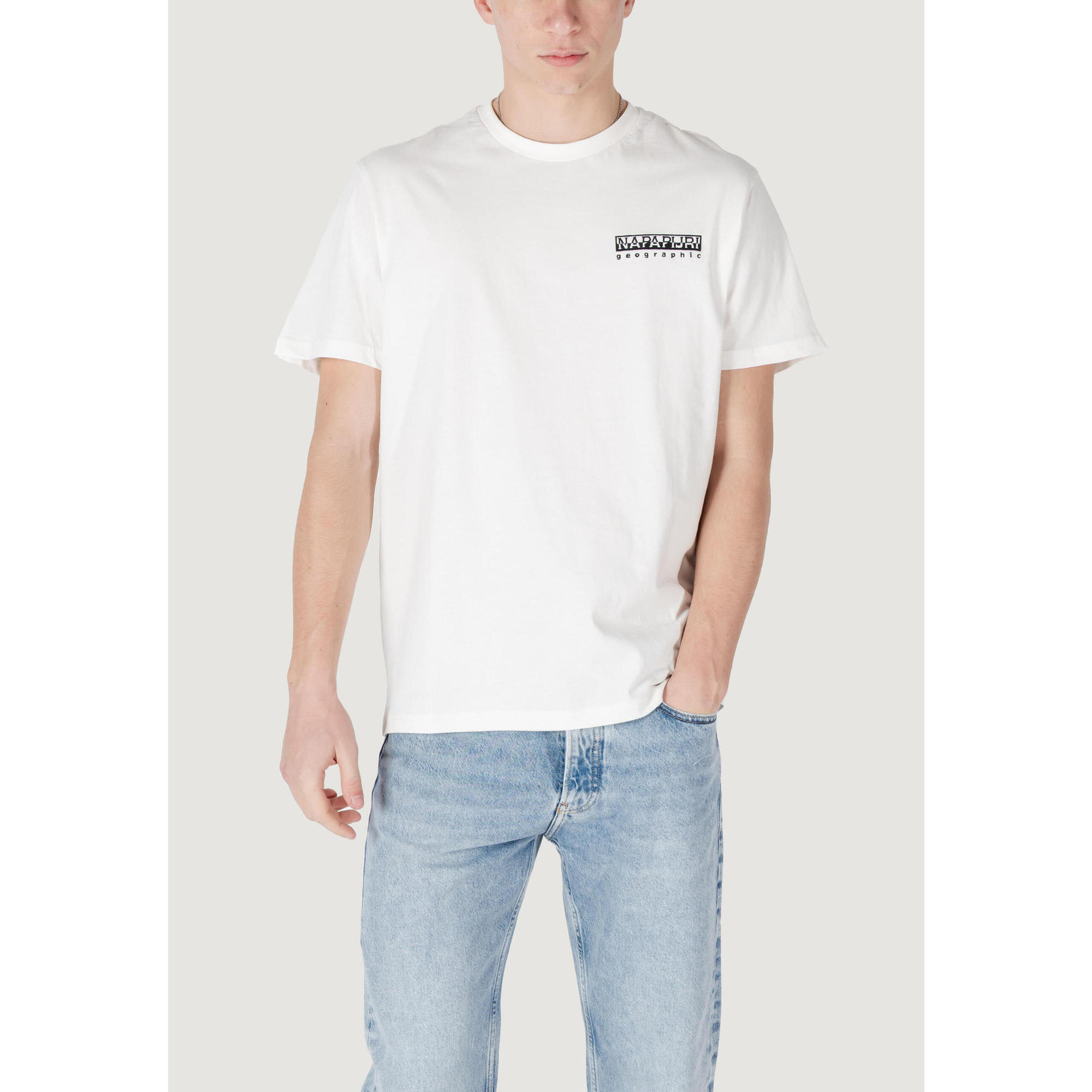 Napapijri - T-shirt Crop Top S-vignoni Back Ss Homme Blanc - T-shirt Crop Top - Blanc - Decathlon