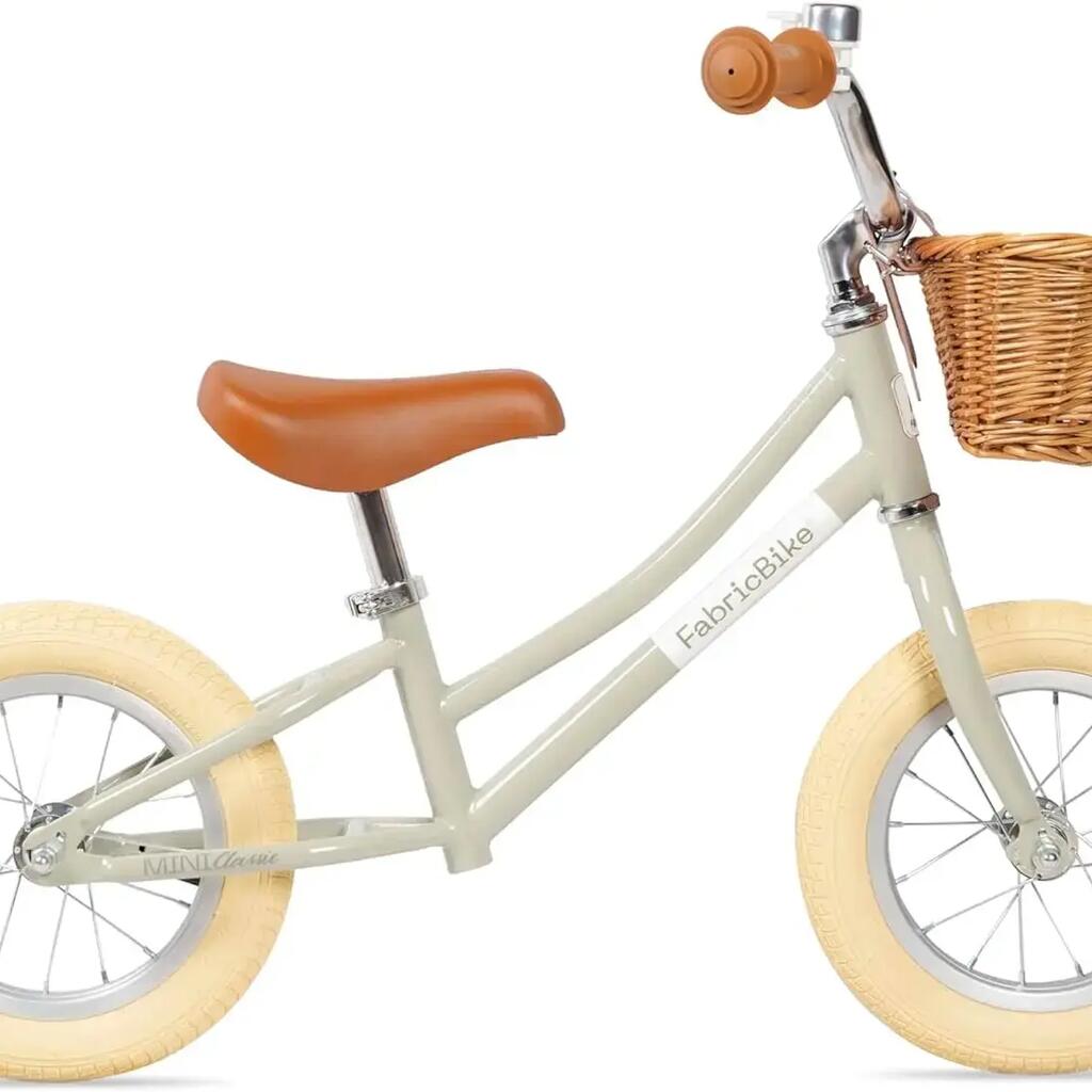 FABRICBIKE Mini Classic - 12" Balance Bike for Children, Ages 2-5. Beige