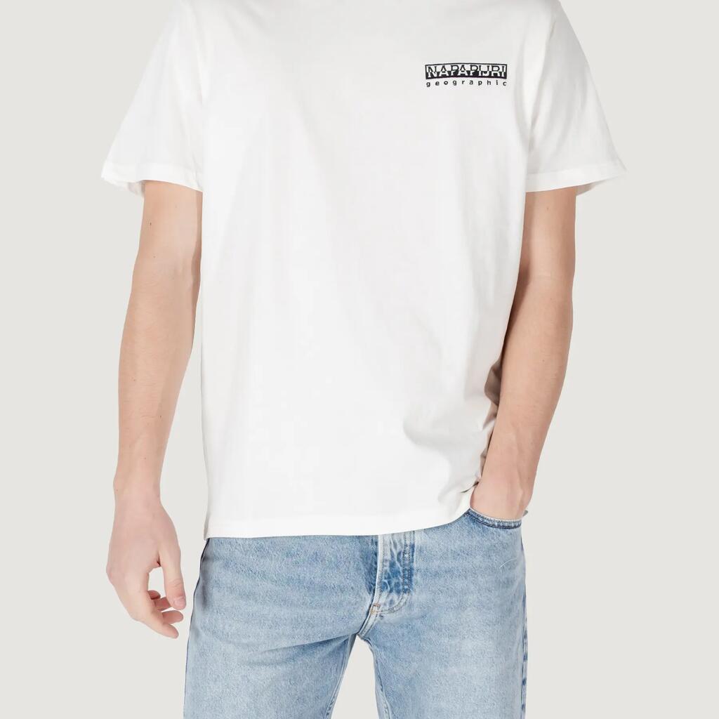 MEN'S crop top t-shirt S-VIGNONI BACK SS WHITE