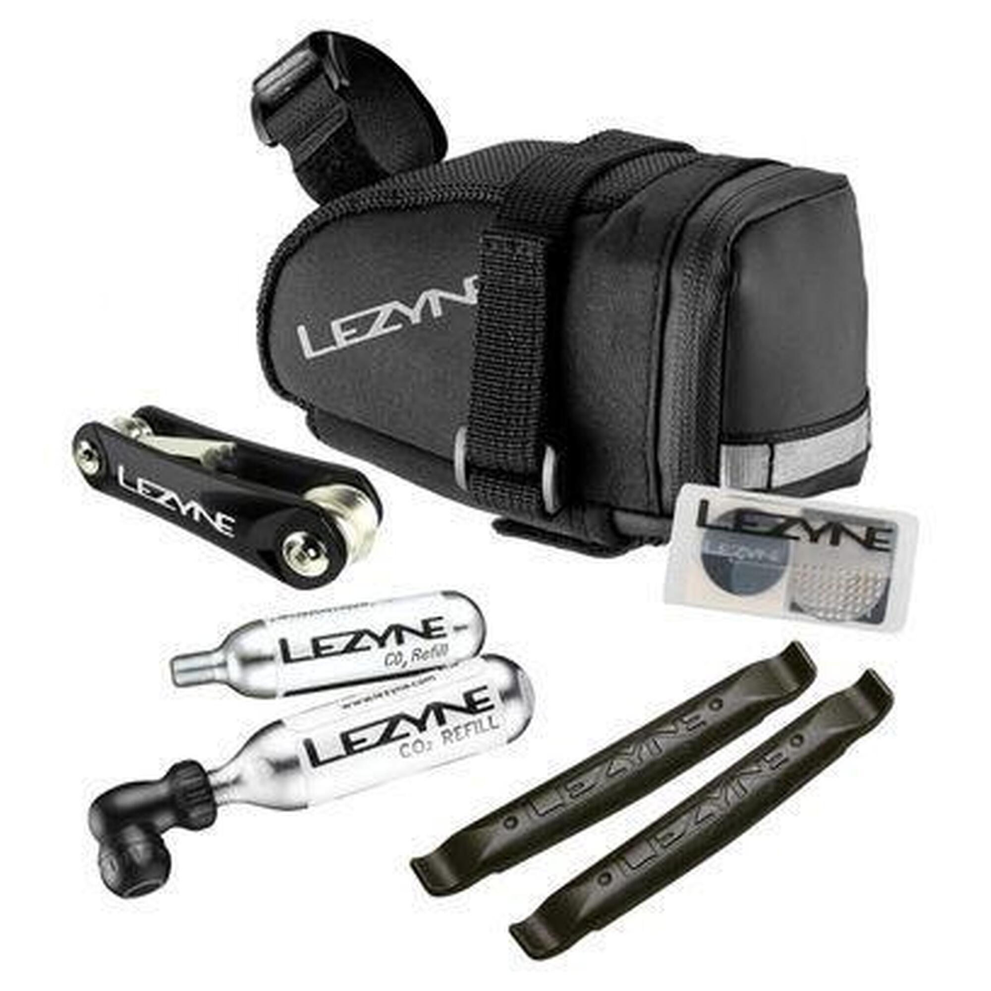 Lezyne - Kit Sacoche De Selle + Outils Lezyne M - Caddy Co2 Kit Noir - Sacoche Selle Vélo - Noir - Moyen - Decathlon