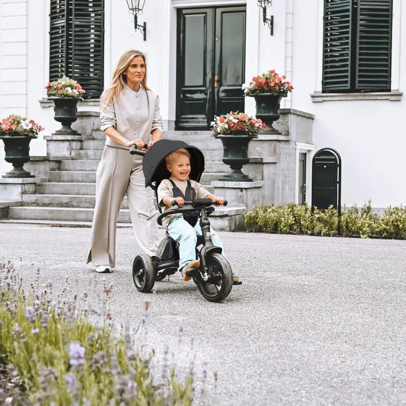 Tricycle DERYAN Explorer - Pliable et pivotant à 360º - Noir