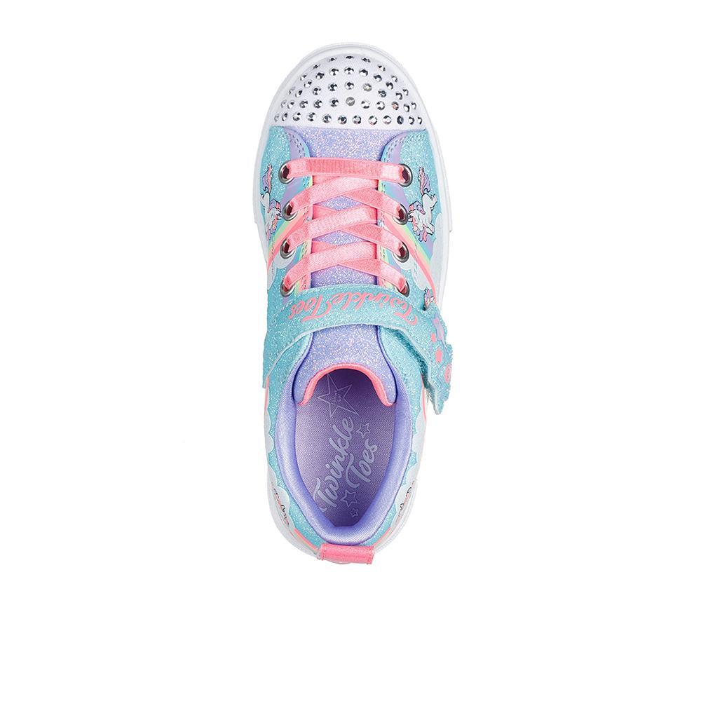 Zapatillas Skechers Niña Twinkle Sparks - Jumpin' Clouds Azules 3/4