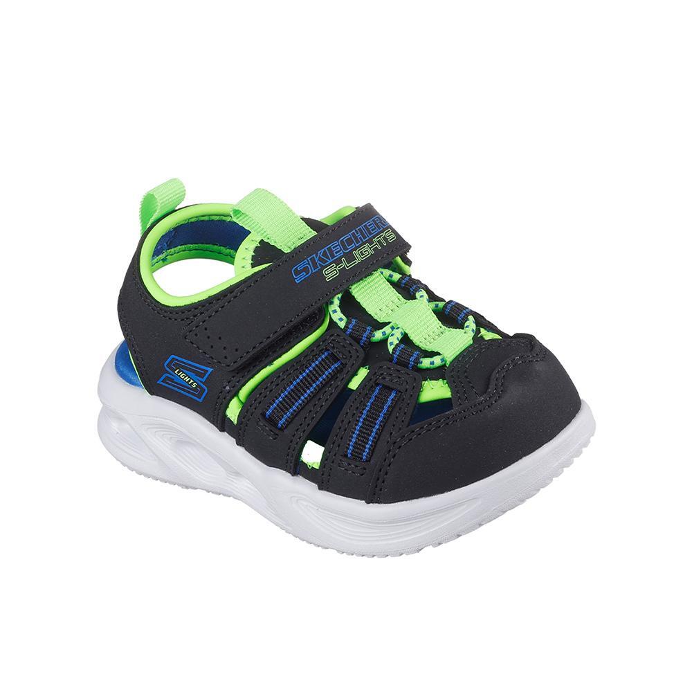 Sandalias Skechers Niño Sola Glow Negras 2/4