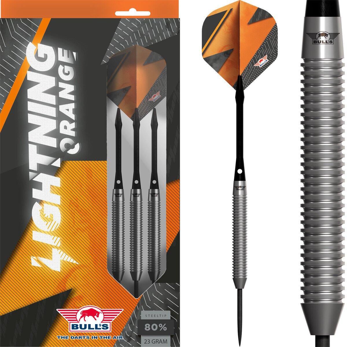 Bulls Lightning Orange 23 Gramm Steeldarts 80% Tungsten Dartpfeile 2/2