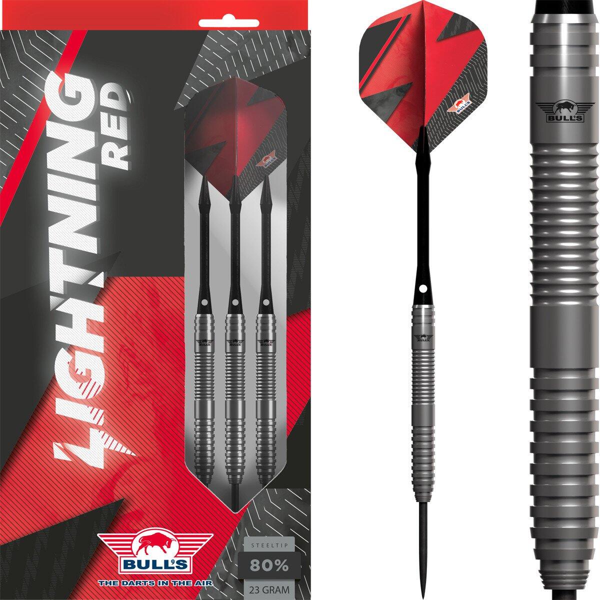Bulls Lightning Red 21 Gramm Steeldarts 80% Wolfram Dartpfeile 2/2