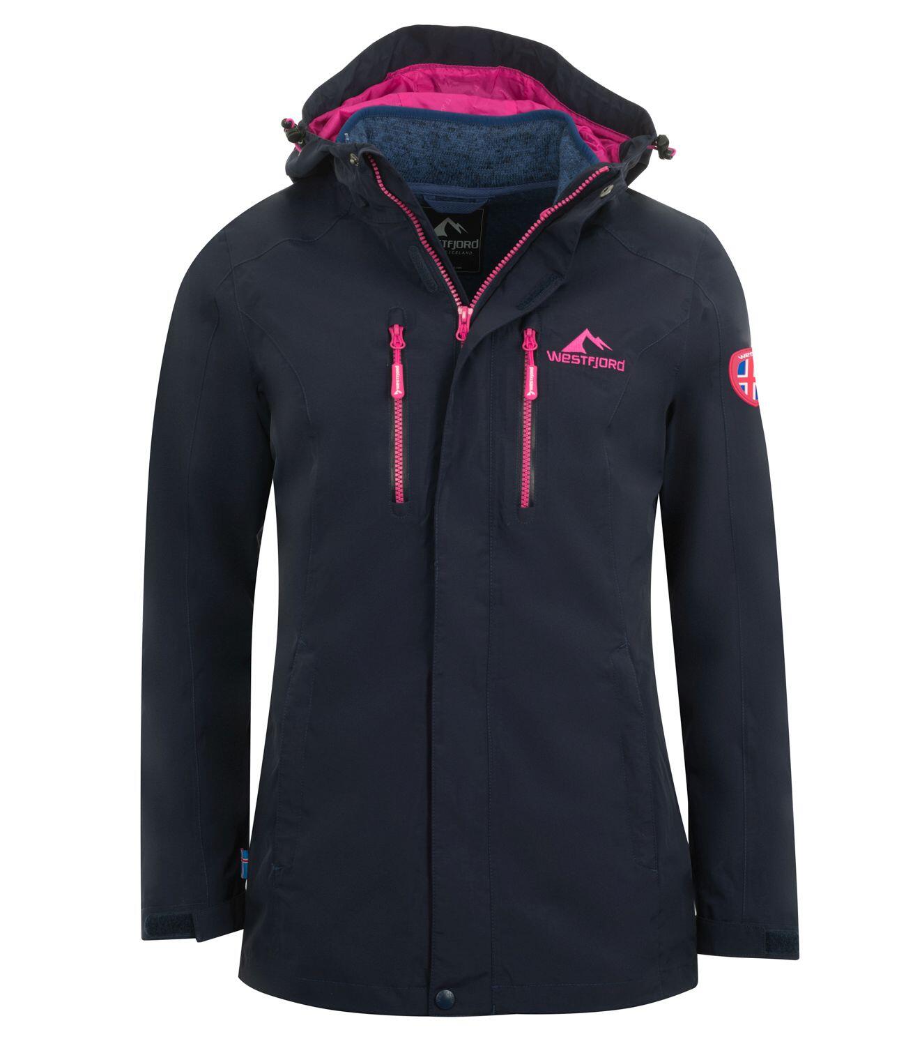 WESTFJORD Damen 3in1 Funktionsjacke Hverfjall Marineblau / Magenta