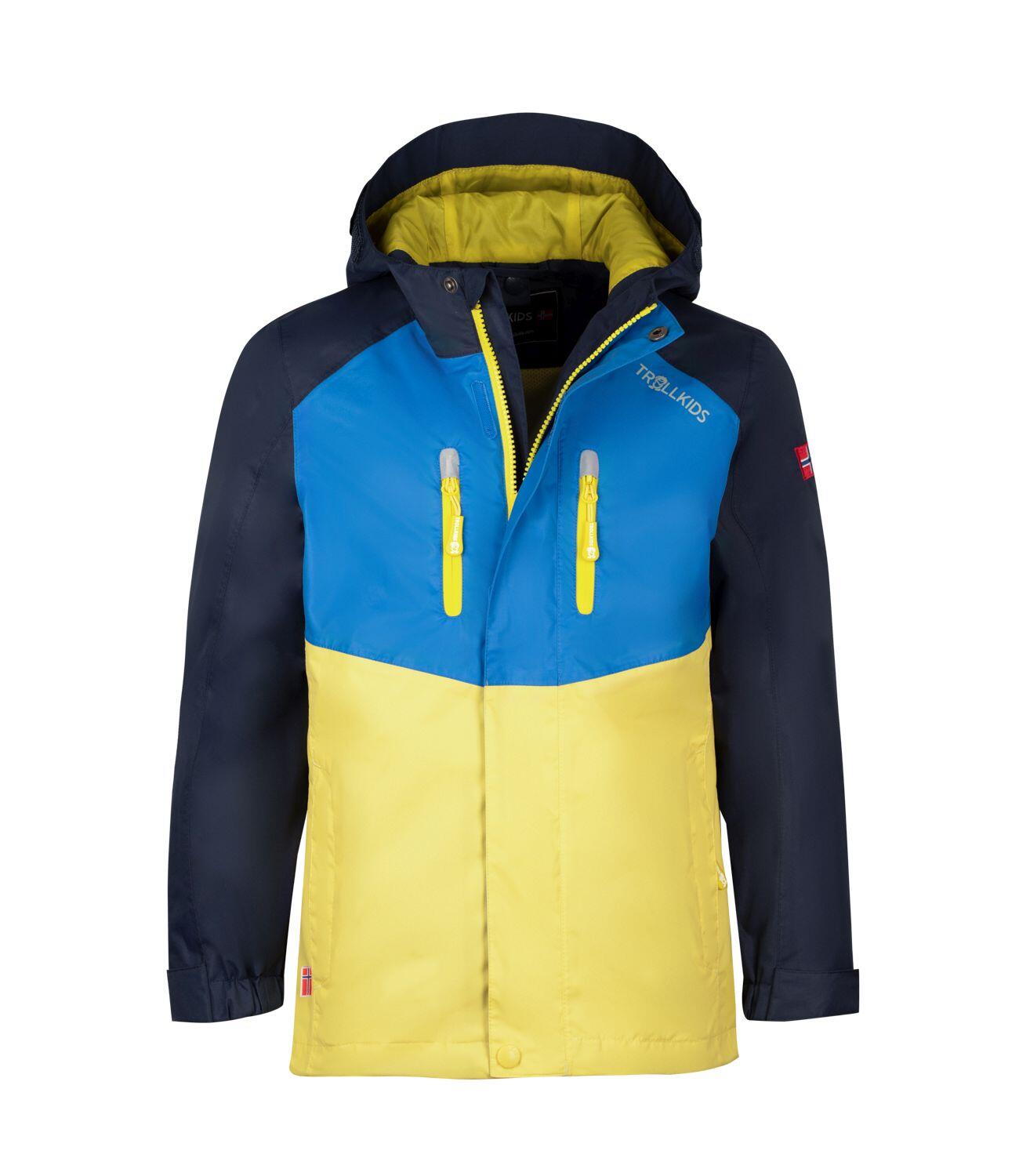 TROLLKIDS Kinder Regenjacke Nusfjord Marineblau/Leuchtendes Blau