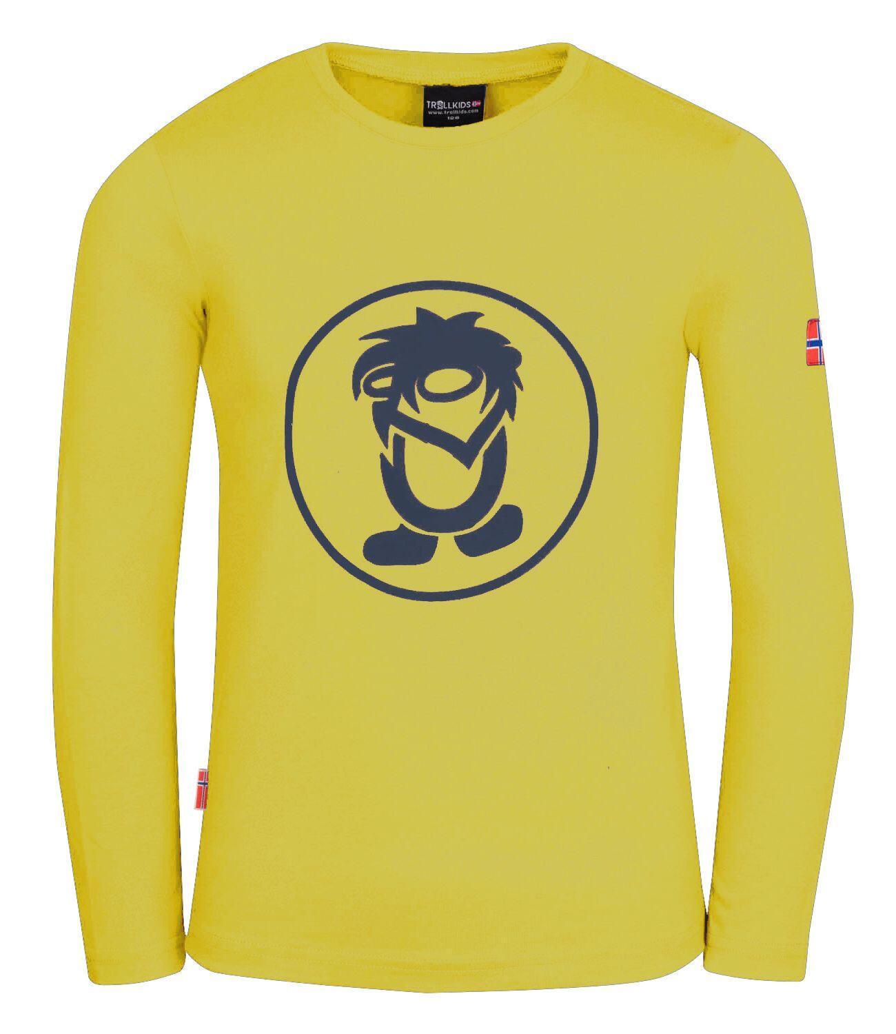 TROLLKIDS Kinder Longsleeve Troll Trübes Gelb/Marineblau