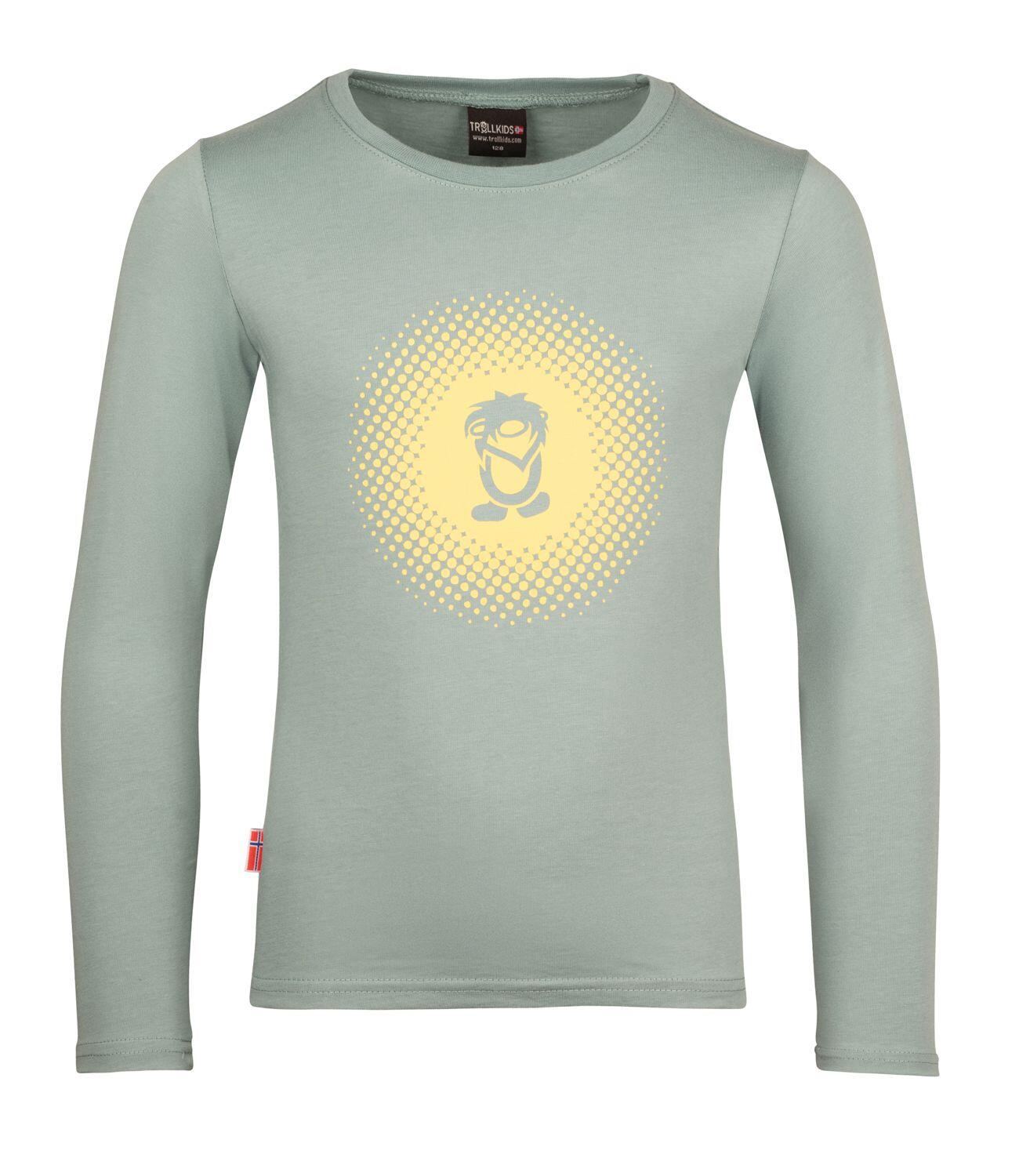 TROLLKIDS Mädchen Longsleeve Pointillism Gletschergrün/Limonade