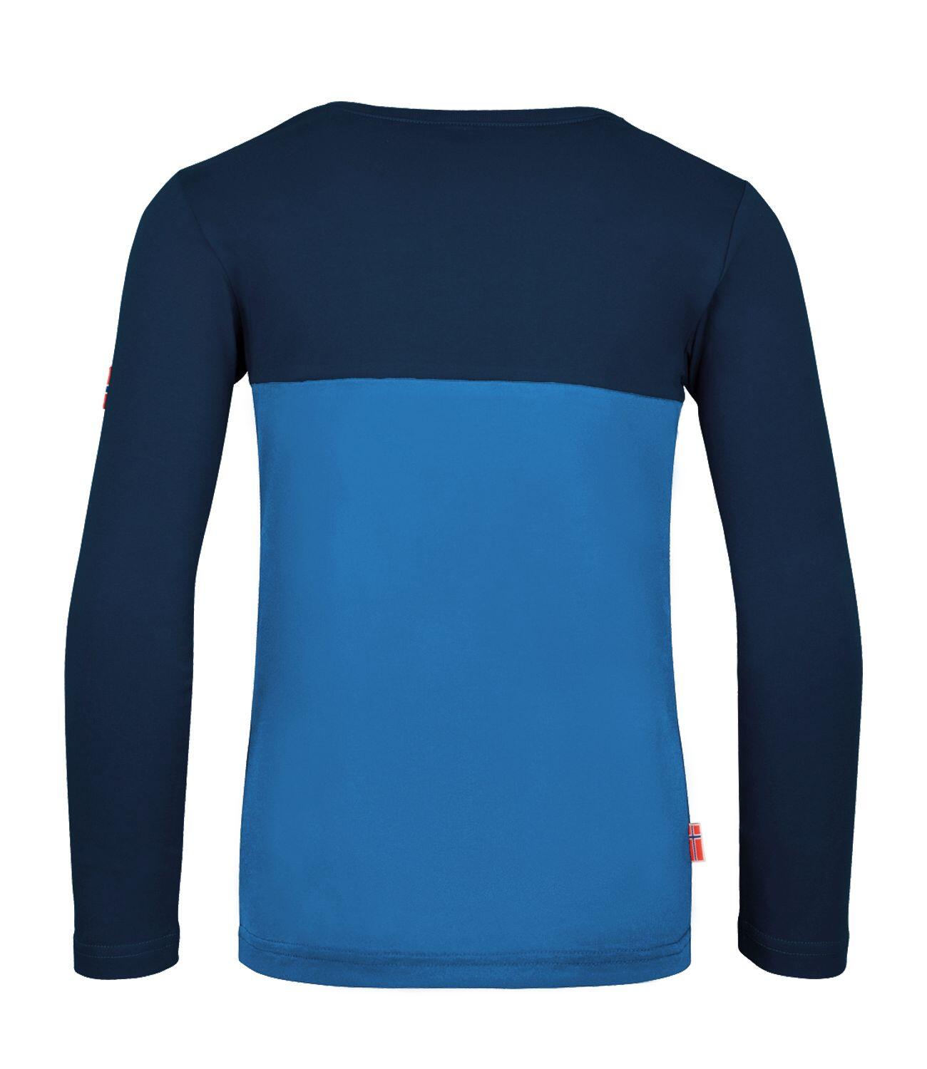 Kinder Longsleeve Bergen Marineblau / Mittelblau 2/3
