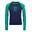 T-shirt long enfant Kvalvika vert poivre/bleu marine