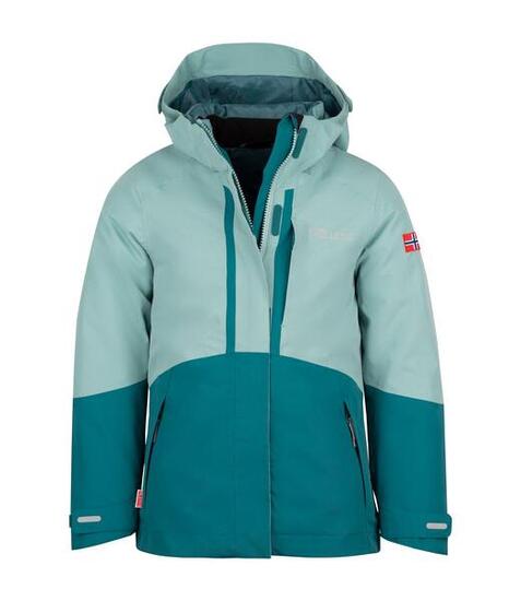 Mädchen 3-in-1-Funktionsjacke Skanden Helle Beere/Dunkelviolett/Hellmagenta