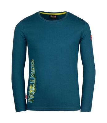 Kinder Longsleeve Stavanger Petrolblau/Grün