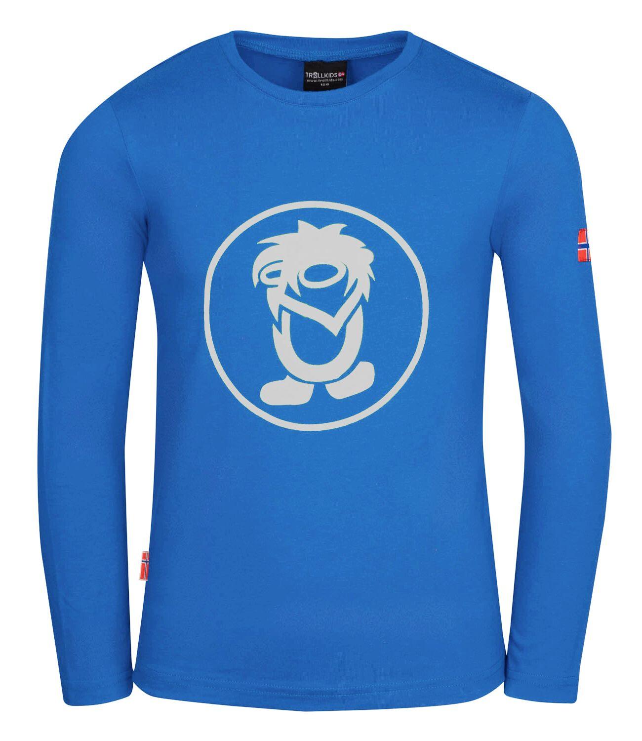 TROLLKIDS Kinder Longsleeve Troll Leuchtendes Blau/wolkig grau