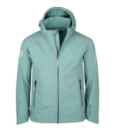 Veste softshell fille Kvalvika vert glacier/bleu marine