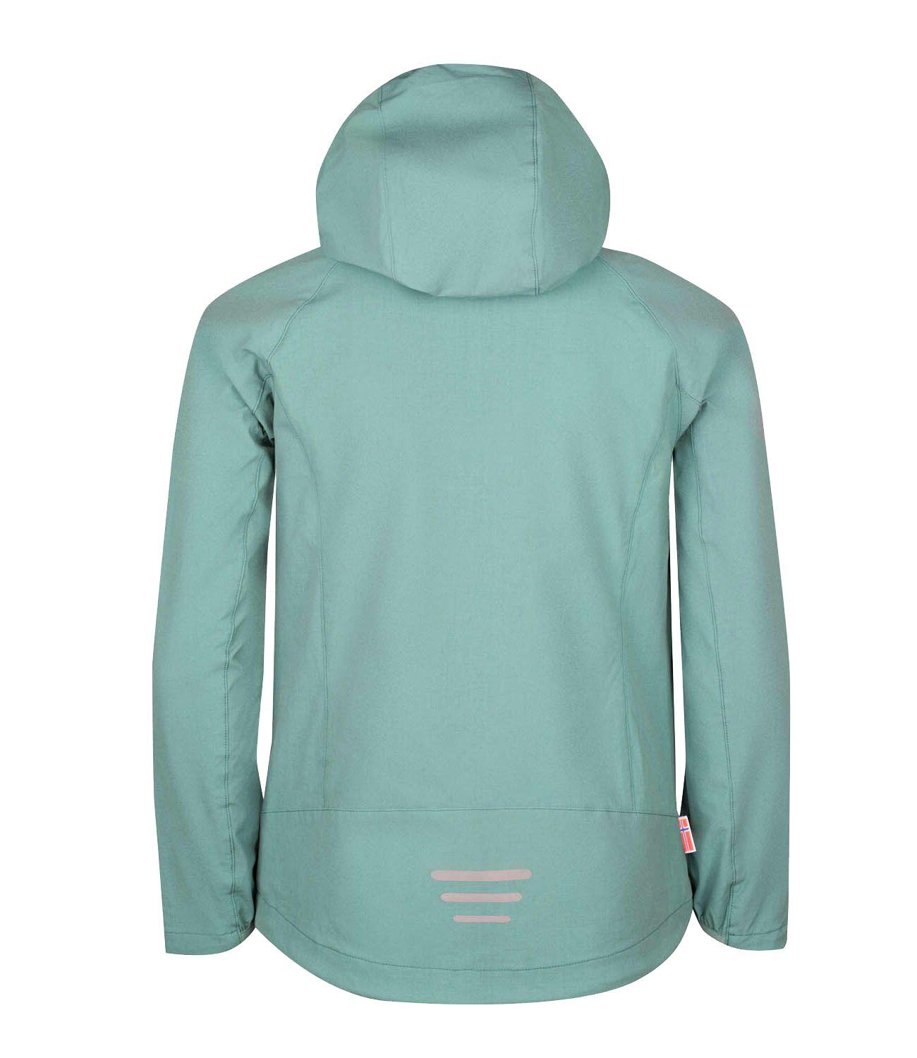 Veste softshell fille Kvalvika vert glacier/bleu marine 2/3