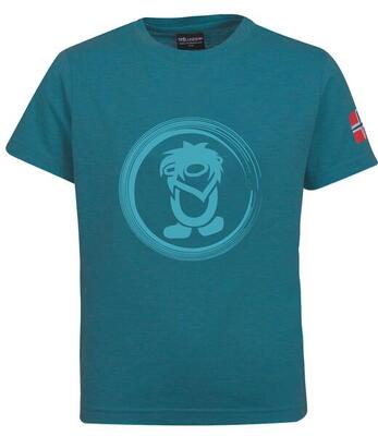 Kinder T-Shirt Trollfjord Petrolblau