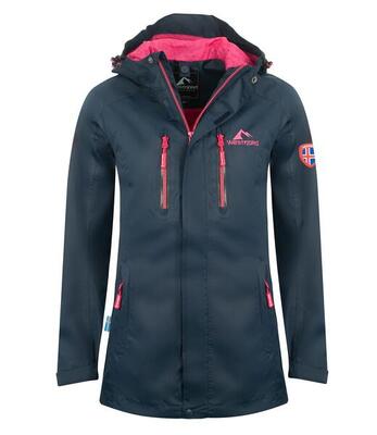 Damen Regenjacke Hengill Marineblau/Magenta