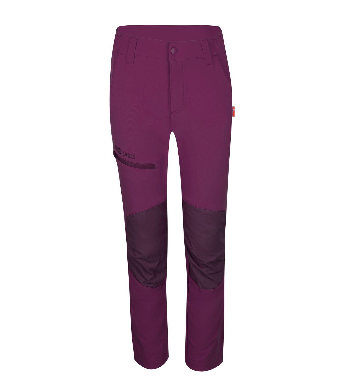 TROLLKIDS Kinder Softshellhose LYSEFJORD XT Maulbeere
