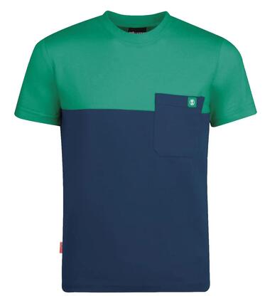 Kinder T-Shirt Bergen Marineblau/Pfeffergrün