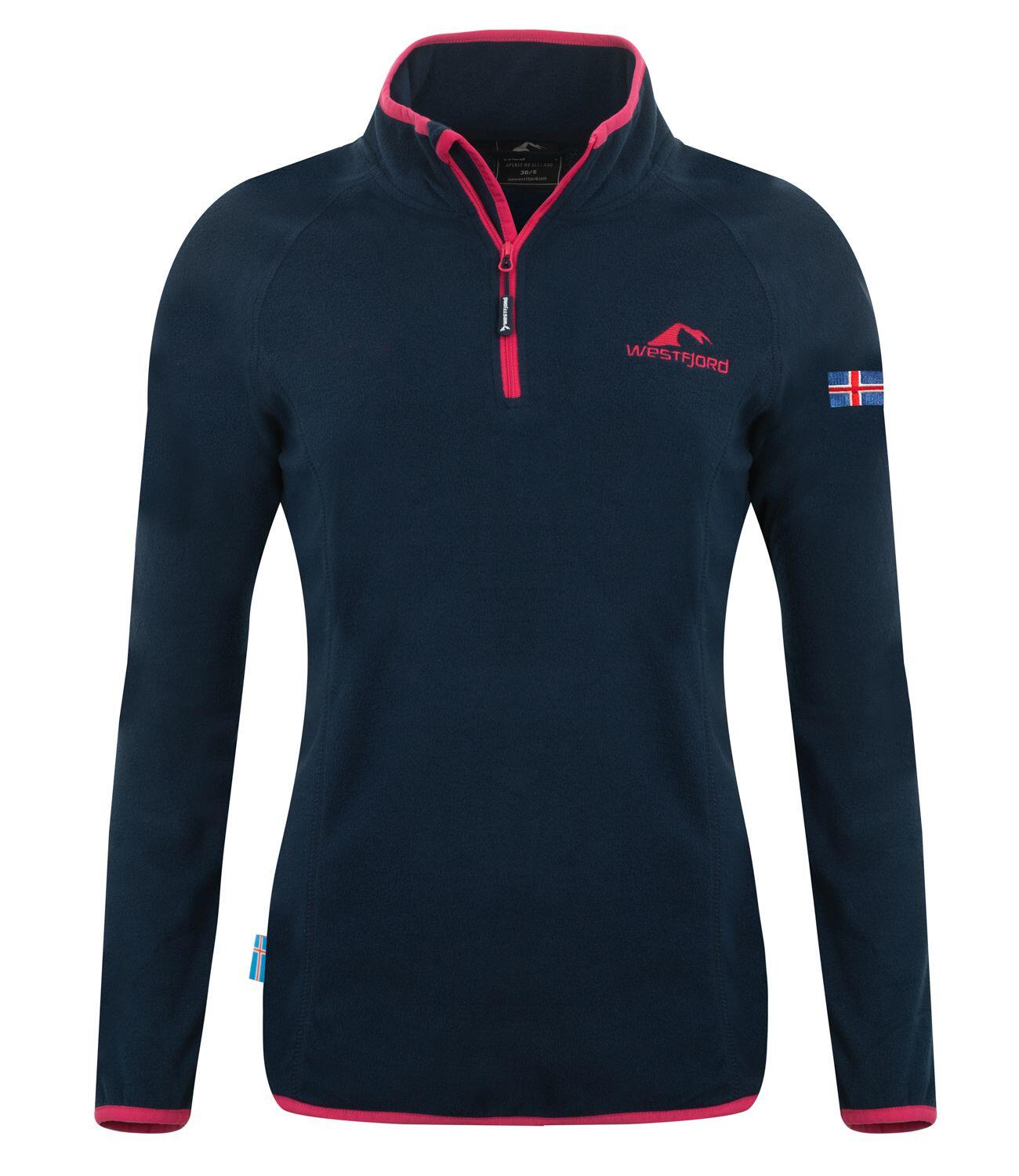 WESTFJORD Damen Fleece-Pullover Hekla  Marineblau / Magenta