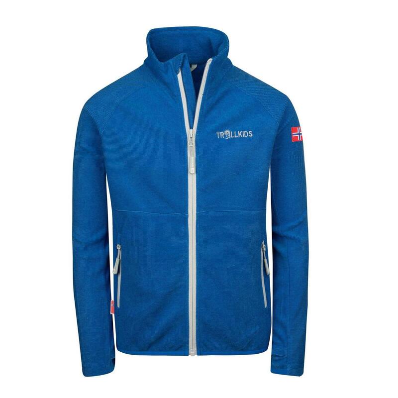 Veste Polaire Enfant Trollkids Aurlandsfjord - Sherpa Épais - Capuche - Poche Poitrine - 470g