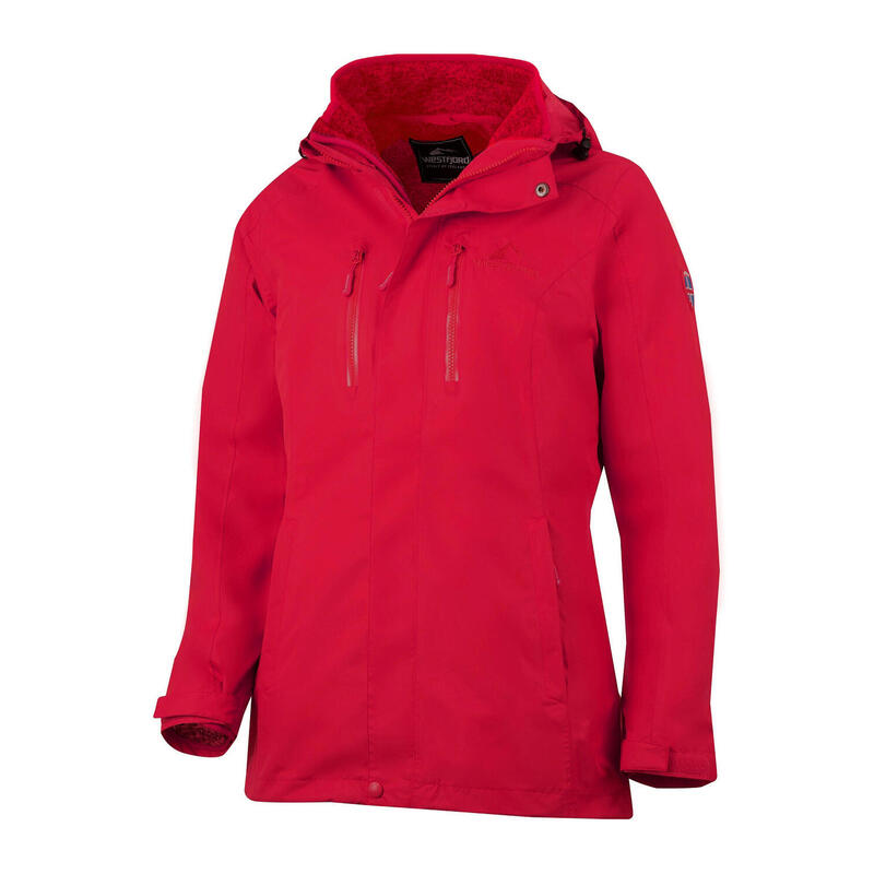 Veste de pluie pour femme Hengill bleu marine/magenta
